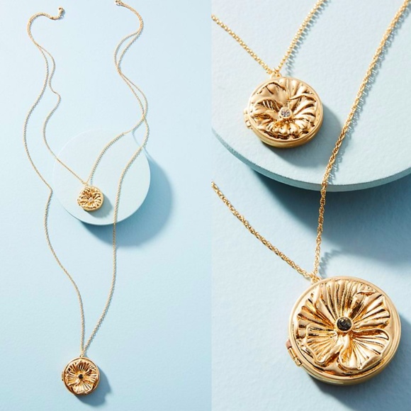 Anthropologie Jewelry - NWT ANTHROPOLOGIE Double Medallion Pendant Lockets